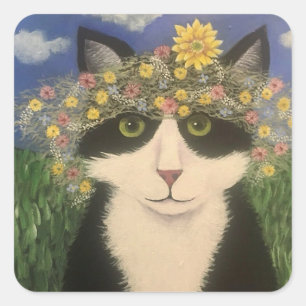 Wildboy Wreath Square Sticker