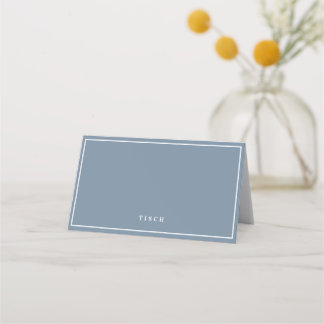 wildcard double sided wedding Dusty Blue 01 Place Card