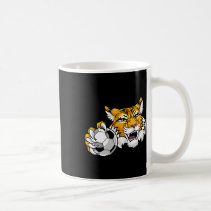 Wildcat Bobcat Lynx Cougar Soccer Byll Cartoon Cha Coffee Mug