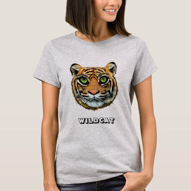 Wildcat & Calligraphy T-Shirt (Front)