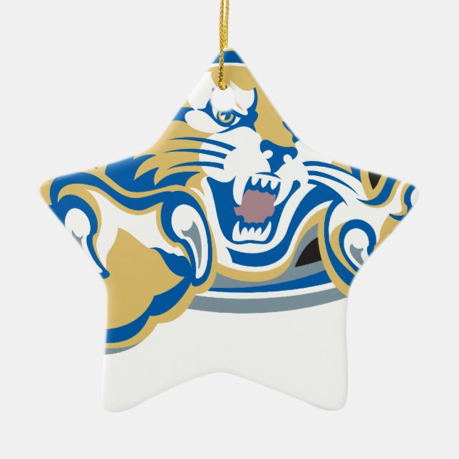 Wildcat Ceramic Tree Decoration (Front)