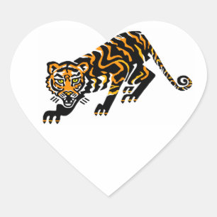 Wildcat - I love TIGERS - Wildlife - Nature - Heart Sticker