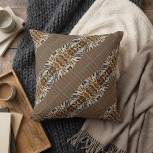 Wildcat Matrix - Bengal Cat Leopard Coffee Pillow