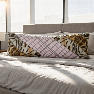 Wildcat Matrix - Bengal Cat Leopard Pink Rose Body Cushion