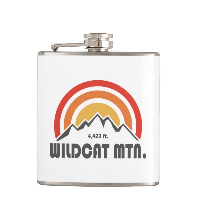Wildcat Mountain New Hampshire Hip Flask (Front)
