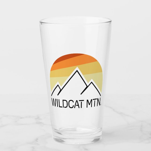 Wildcat Mountain New Hampshire Retro Glass (Front)