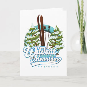 Wildcat Mountain New Hampshire Ski poster Holiday Card