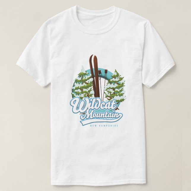 Wildcat Mountain New Hampshire Ski poster T-Shirt (Design Front)