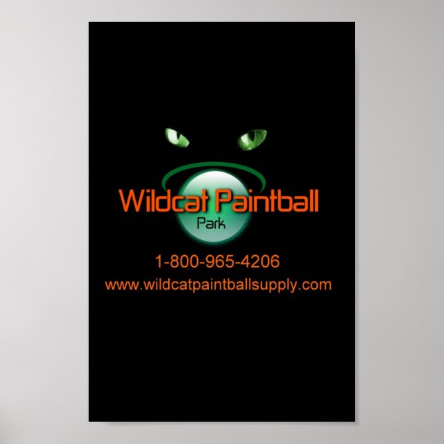 Wildcat Paintball Poster (Front)