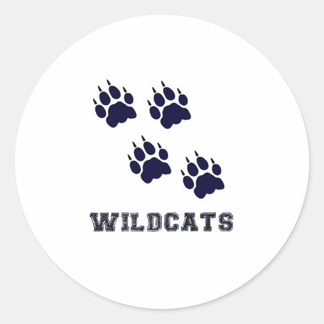 Wildcat Tracks Classic Round Sticker (Front)