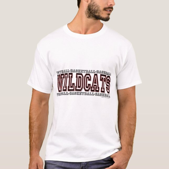 Wildcats 3d: Football, Basketball, Baseball Shirt (Front)