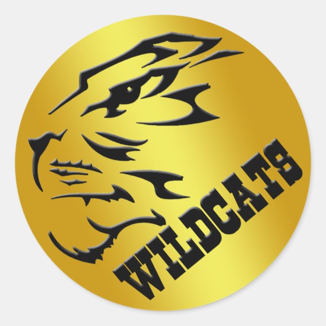 WILDCATS CLASSIC ROUND STICKER (Front)