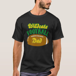 Wildcats football dad with yellow and green T-Shirt
