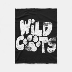 Wildcats Football School Sports Fan Team Spirit  Fleece Blanket
