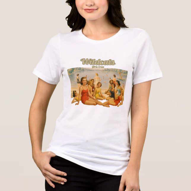 Wildcats Girls Crew Tri-Blend Shirt (Front)