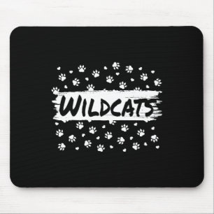 Wildcats Mascot School Spirit Back To School Footp Mouse Mat