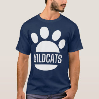 Wildcats Paw Distressed Grunge Wildcats Pride 8 T-Shirt