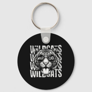 Wildcats School Sports Fan Team Spirit Back To Sch Key Ring