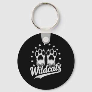Wildcats School Sports Fan Team Spirit Back To Sch Key Ring