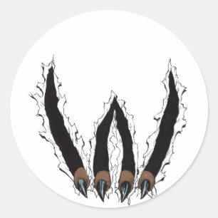 Wildcats Sports Team Claw Ripping Through - Al Rio Classic Round Sticker