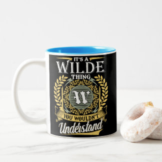 Wilde Name Two-Tone Coffee Mug