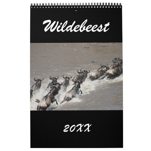 wildebeest africa calendar (Cover)