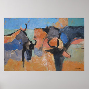 Wildebeest - Art print