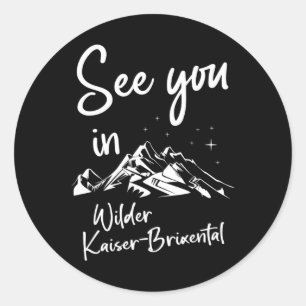 Wilder Kaiser-brixental Tyrol Austria Vacation Ski Classic Round Sticker