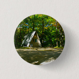 Wilderness A-Frame Camping at Campground 3 Cm Round Badge