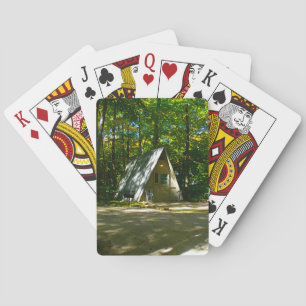 Wilderness A-Frame Camping at Campground Playing Cards