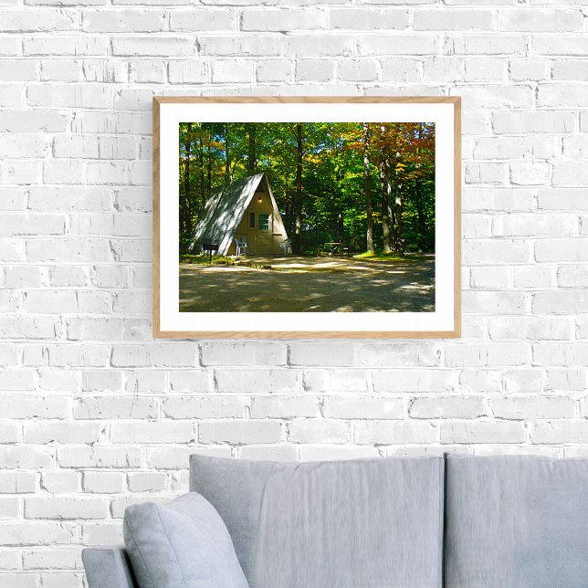 Wilderness A-Frame Camping at Campground Poster (Creator Uploaded)