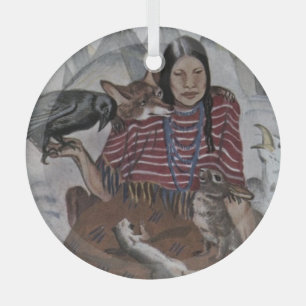 "Wilderness Allies" Glass Tree Decoration