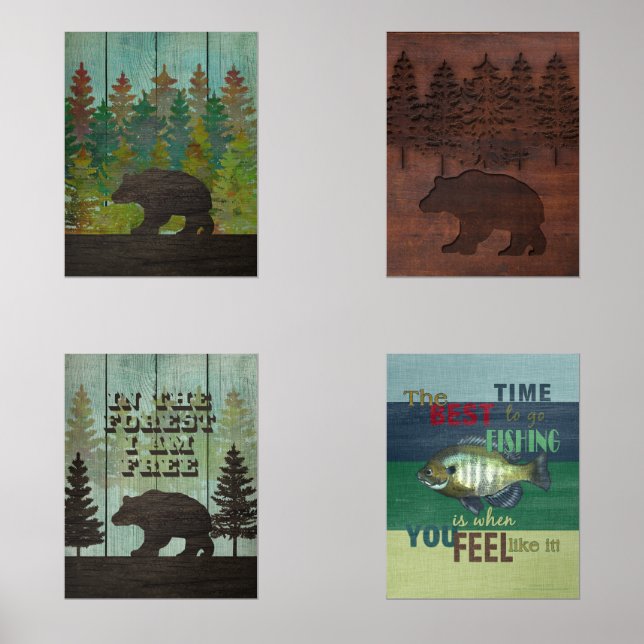 Wilderness Bear and Fishing Outdoors Lovers (Front)