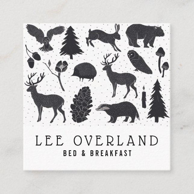 Wilderness Bed & Breakfast  Square Business Card (Front)