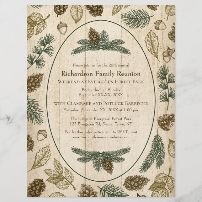 Wilderness Camping Family Reunion Jamboree BBQ Flyer (Front)