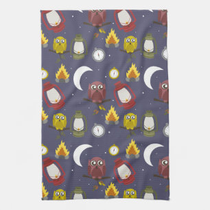 Wilderness Camping Theme Tea Towel
