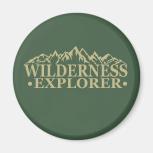 Wilderness explorer outdoor hiking hikers hike magnet