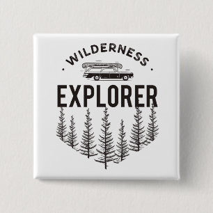 Wilderness Explorer Station Wagon Canoe Trees 15 Cm Square Badge