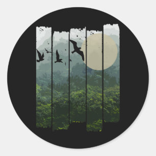 Wilderness Forest Outdoor Nature Classic Round Sticker