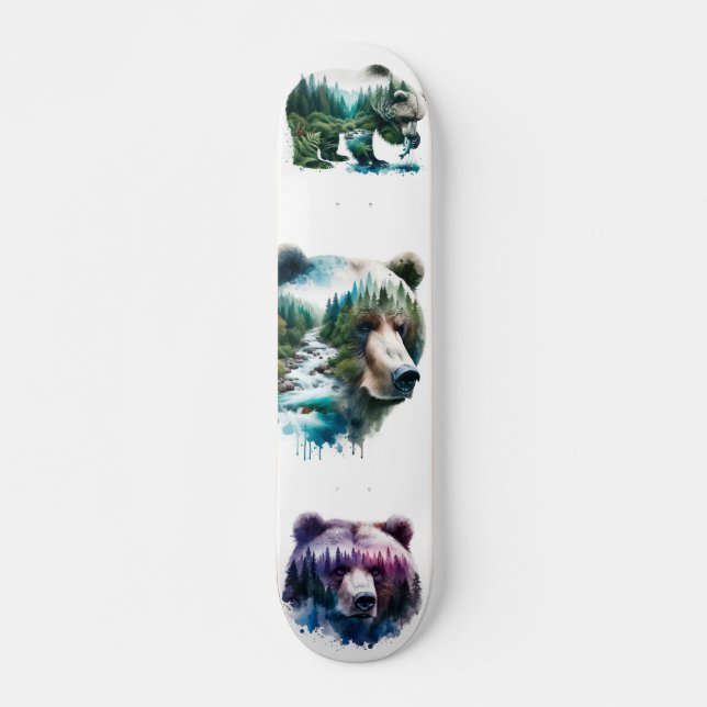 Wilderness Grizzly Bears Skateboard (Front)