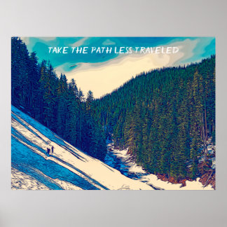 Wilderness Hiking Mountain Custom Saying Poster