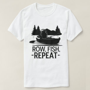 Wilderness Kayak Rowing and Fishing Adventure T-Shirt