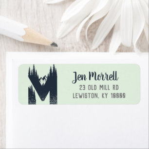 Wilderness Monogram 'M' Return Address Label