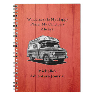 Wilderness My Happy Place Sanctuary Nature Lover Notebook