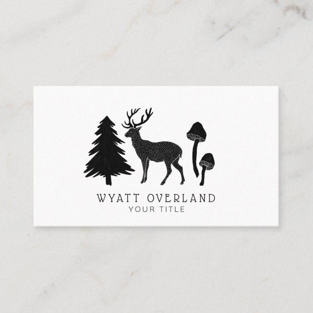 Wilderness Naturalist Hiking Guide Business Card (Front)