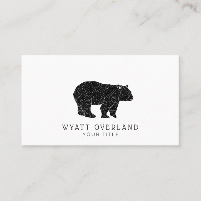 Wilderness Naturalist Hiking Guide Business Card (Front)