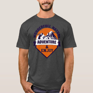 Wilderness Nature Hand Drawn Style Vintage Retro T-Shirt