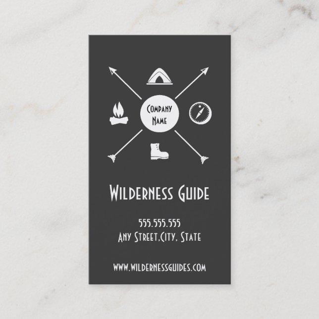 Wilderness Outdoor Guide Business Card (Front)