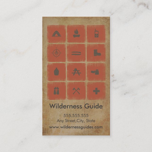 Wilderness Outdoor Guide Business Card (Front)