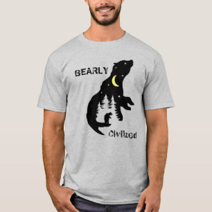 Wilderness Silhouette Bearly Civilised T-Shirt